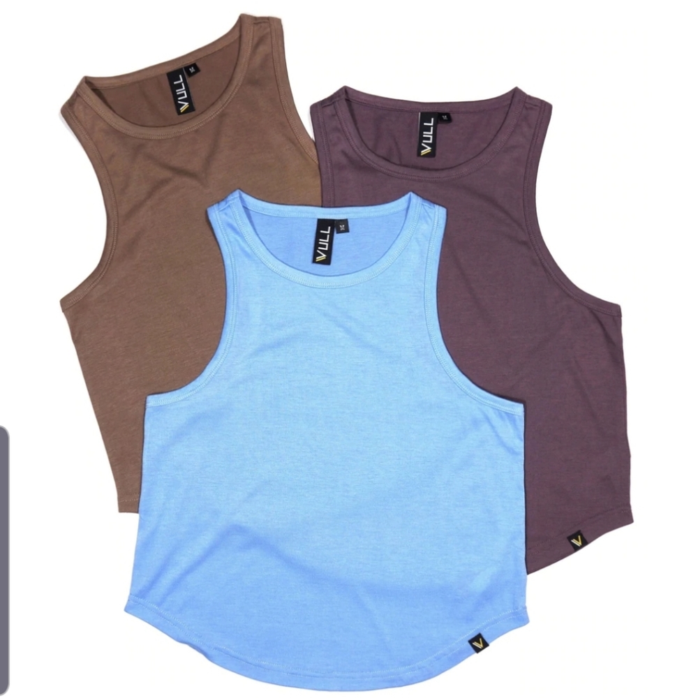 3 Pack Dolphin Hem Tanks